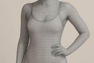 do nsfw character, nsfw art, nsfw miniature for 3d printing, game and animation