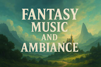 compose fantasy music and ambiance, adventure soundtrack for film and videogame