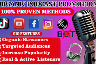 promote podcast organically to global audience, targeted viewers and listeners