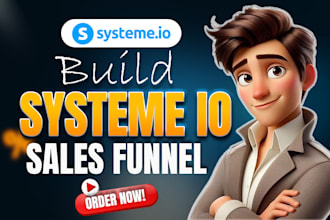 build systeme io landing page, systeme io sales funnel, systeme io website