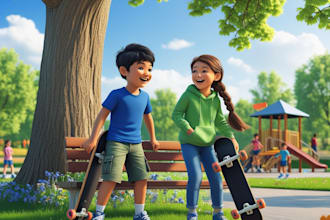 design 3d children book illustration, 3d storybook illustration and cover