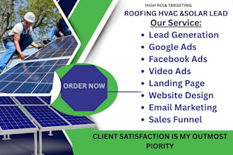 generate roofing leads,solarleads ,hvac construction social media marketing