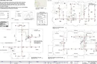 draw fire sprinkler and hydrant system plan layout design in autocad