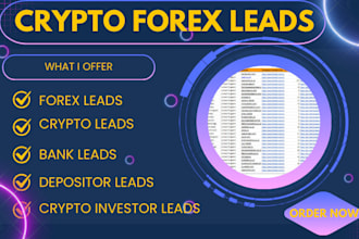 generate quality forex crypto leads, binance leads coinbase leads linkedin leads