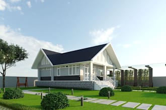 do 3d interior and exterior design, architecture house rendering, cgi revit