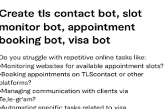 code vfs appointment bot, vfs bot, bls appointment bot, appointment bot, tls