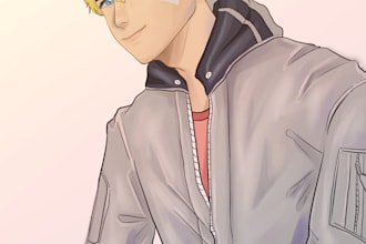 draw styled anime illustration