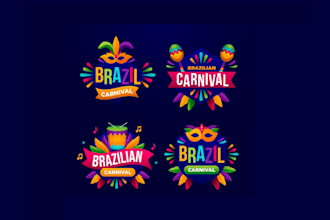 create wonderful party, celebration, event, festival logo