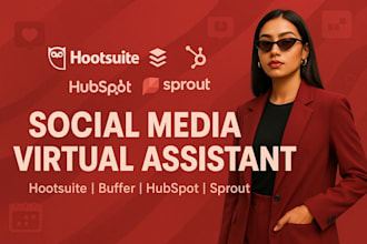 be ur hootsuite, buffer, hubspot, sprout social media virtual assistant manager