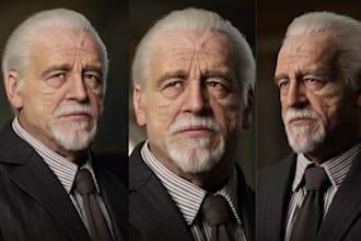 create hyper realistic 3d metahuman for game, animation, or ai use, 3d game