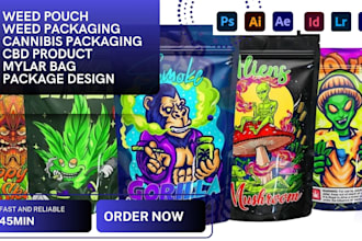 design premium weed, wecannabis packaging cbd packageing and mylar pouch design