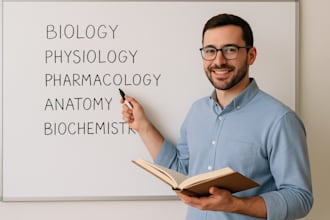 tutor biology, physiology, pharmacology, anatomy, and biochemistry