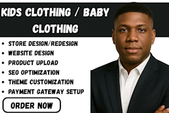 design kids clothing, baby clothing, clothing shopify store, baby product store