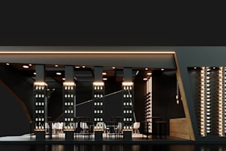 model and modify your 3d exhibition stand 3d virtual event 3d expo booth 3d hall