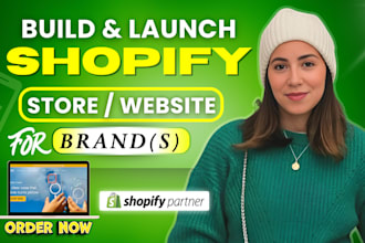 build shopify website, shopify store, shopify online store or ecommerce website