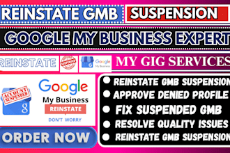 reinstate, appeal suspended gmb fix denied google my business profile suspension