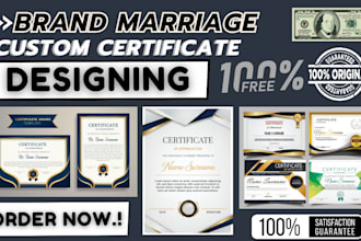 design your customize marriage certificate print ready file, vital records