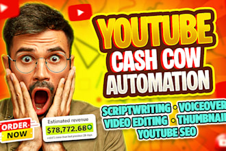 set up your faceless business youtube automation channel with cash cow videos