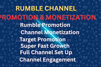 do organic rumble video promotion, rumble promotion, rumble channel monetization