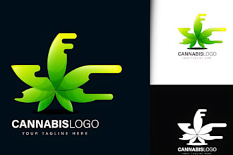 design hemp, cbd oil, cannabis logo