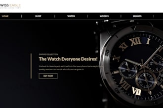build wrist watch website shoe website leather bags website in wix squarespace