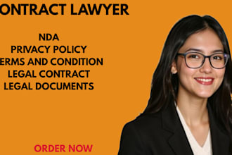 draft legal contracts, agreements, privacy policy