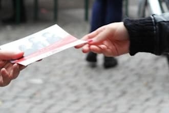 hand out 50 sheets and display them at Cuny College in NYC
