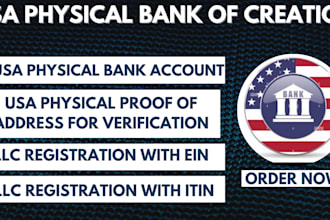 create USA bank for any country, get USA physical address and proof of address