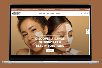 build skincare website skincare shopify store cosmetics store beauty website