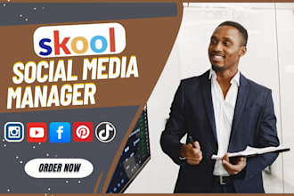 be your outreach member, skool community social media marketing manager