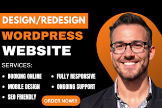 develop a wordpress booking website, square appointment website with calendry