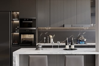 renovate modern kitchen,3d kitchen layout, coffee shop,furniture design,cabinet