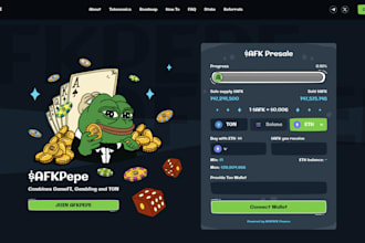 create meme website, coin crypto token website nft web3, presale on solana ton