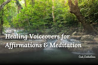 record calming affirmations in a soft, healing female voice