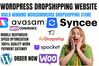 build spocket avasam syncee alidropship wordpress woocommerce dropshipping store