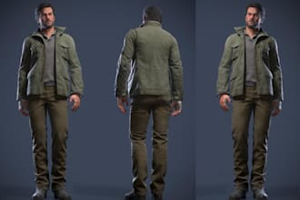do realistic 3d game character model unreal engine game character face model
