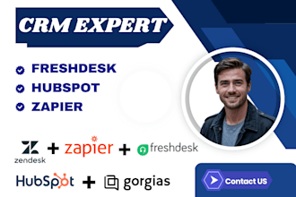 setup zendesk, gorgias freshdesk hubspot CRM, espocrm suite zapier integration