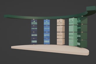 do stage design and booth for exhibition