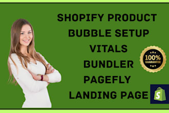 setup shopify product bubble