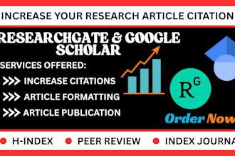 increase google scholar citations, journals, backdated citations, researchgate