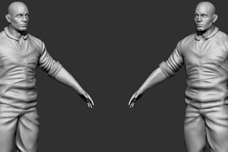 create high quality 3d character modeling for animations, game, and metaverse