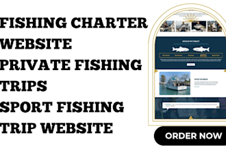build fishing charter website, private fishing trips, sport fishing trip website