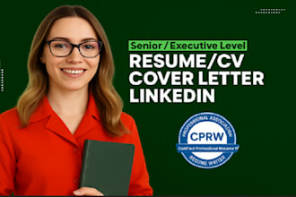 write your senior executive CV, resume, cover letter and optimize your linkedin