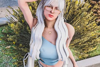 create 3d model for imvu do realistic 3d clothing for sims and second life