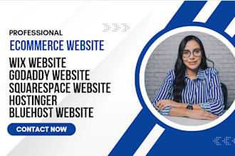 design ecommerce website on hostinger, bluehost wix godaddy squarespace website