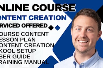 create online course content course outline workbook training manual user guide