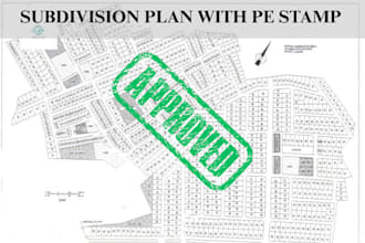 draw plot plan, site plan, lot subdivision, and site map for city permit