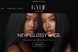 wix hair extension website spa beauty salon website hair extension shopify