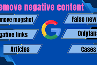 remove mugshots negative links, articles and news on google