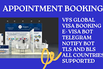 vfs appointment bot vfs global bot visa booking bot tls bot notify telegram bot